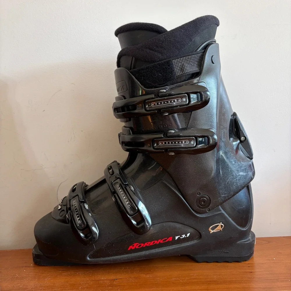 Nordica T3.1 Mens Downhill Ski Boots Black Size 29.5 330mm Made in Italy